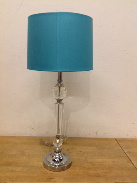 30" Tiffany Style Crystal Column Lamp w/Shade