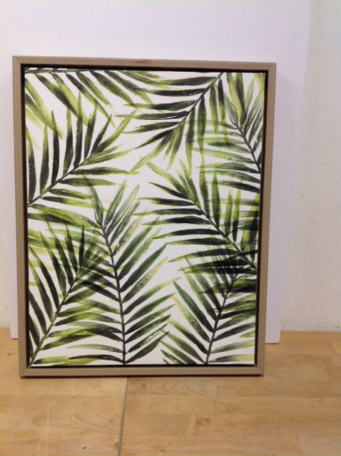 16x20 Mixed Media Leaf Print on Canvas