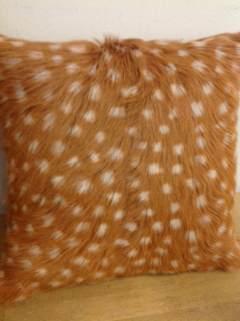 Pillow- 14" Brown & White Animal Hide