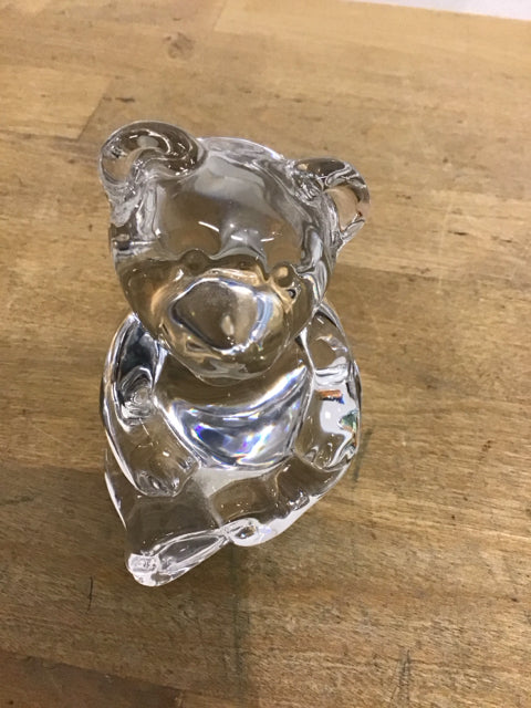 3" Art Clear Art Glass Bear
