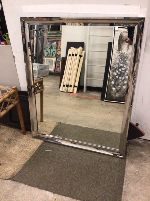 44 1/8" X 36" Universal furniture Chrome Framed Mirror