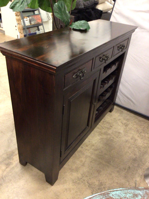 18x56 Carved Front Panel Bar Cabinet