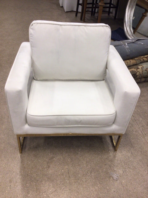 TOV Cream Velvet Arm Chair