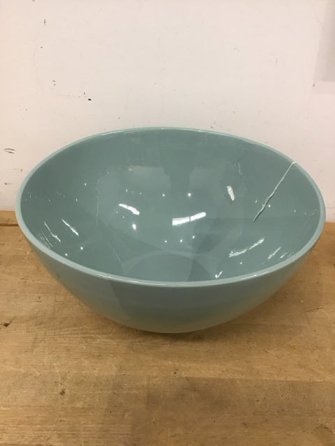 14" Round Teal Ceramic Bowl