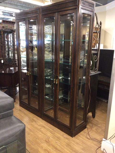 32" X 81" Drexel Heritage Wood Glass Front Display Cabinet W/Key