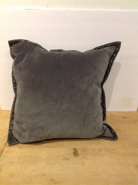 Grey Velvet Pillow