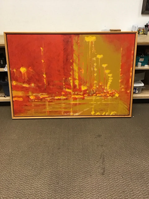 62x42 Framed Newton Mesquita Signed on Back