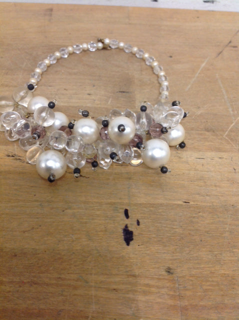 Necklace- Beade Pearls & Glass Stones