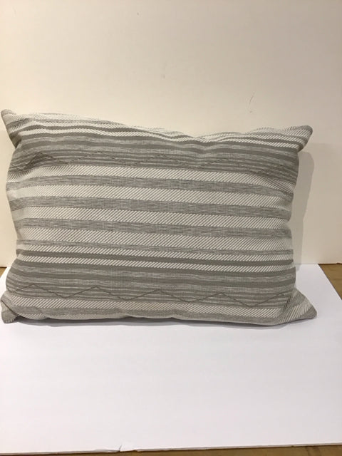 Grey Striped Pillow