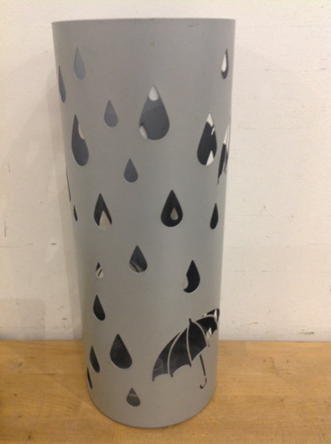 19" Grey Metal Umbrella Stand