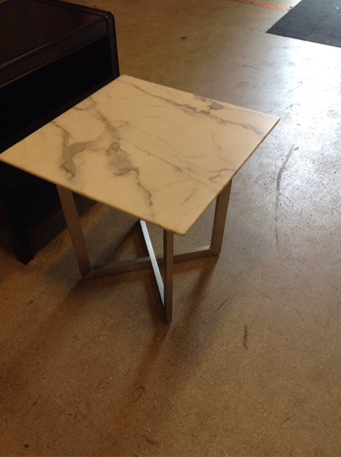 Wrexam Faux Marble End Table