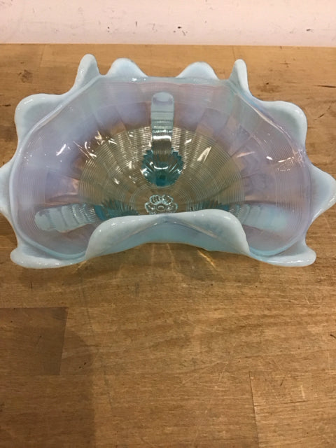 7.5" Art Glass Footed Bowl