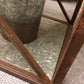 AS-IS Brown & Silver Metal Planter W/Faux Floral Arrangement