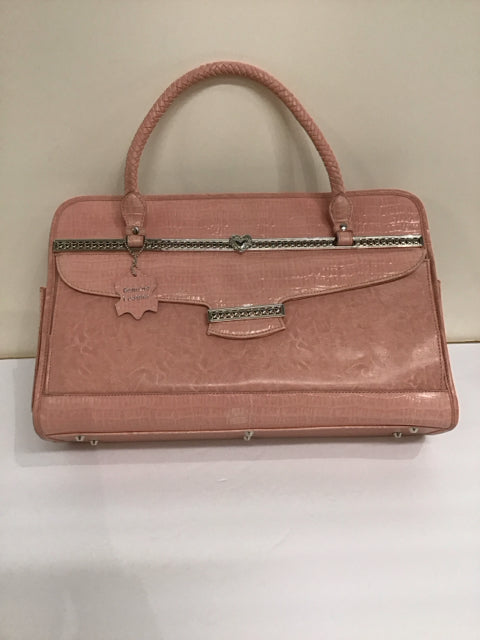 Brighton Pink Leather Briefcase Purse