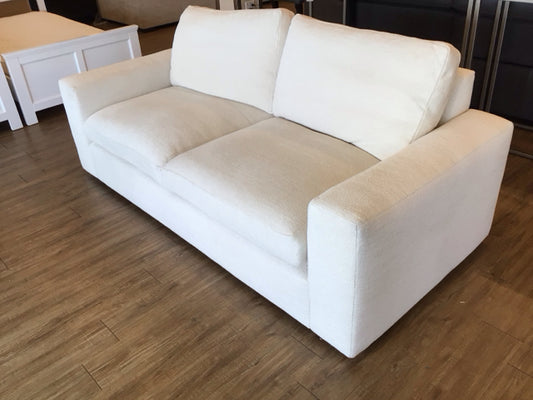 85" X 40" X 35" Arhaus Kipton Wide Custom Cream Upholstered Arm Sofa