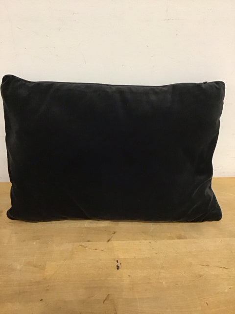 18"x12" Black Velvet Pillow