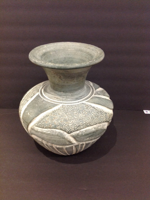 11.5" Green Pottery Vase