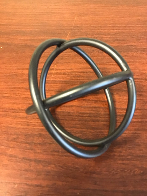 4" Black Metal Decorative Orb