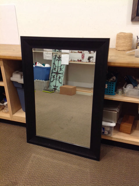 31x43 Black Framed Beveled Mirror AS-IS