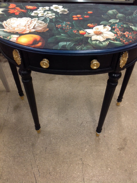 Console Table- Painted Decoupage 1 Drawer