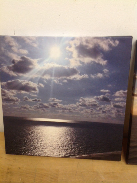 12" Sun Over Ocean Canvas