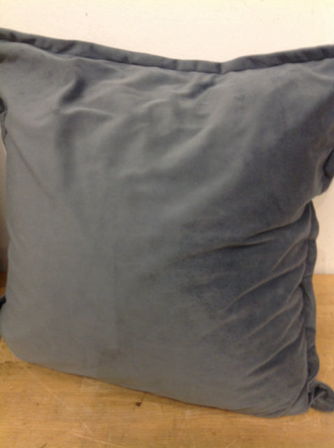 Pillow- 18" Slate Blue Velvet