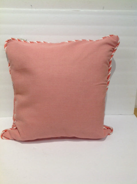 20" Frontgate Pink Pillow w/Chording