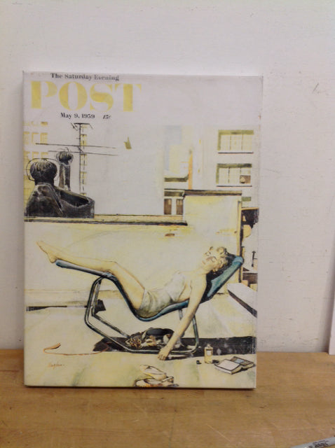 17.5x24" Saturday Evening Post Print on Canvas