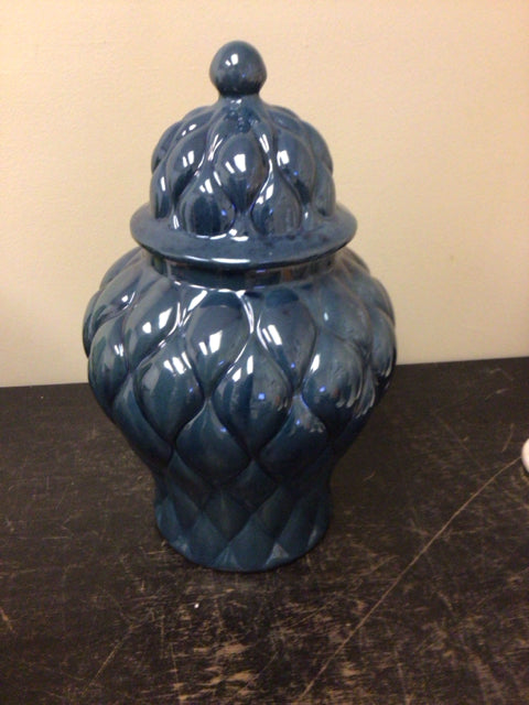 20" Ceramic Sapphire Urn W/Lid