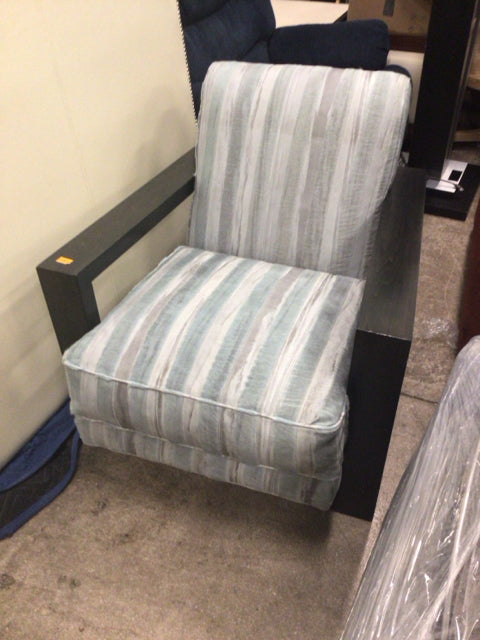 Wasser's Furniture Grey Pearl Exotic Hair On Hide Wood Framed Chair