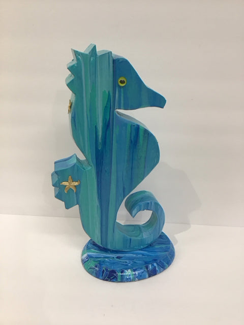 14"x9" Seahorse "Glimmer" By Susan David