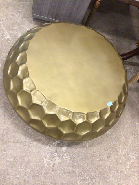 Gold Hammered  Metal Coffee Table