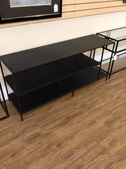 3-Level Black Metal Console AS-IS Scratches