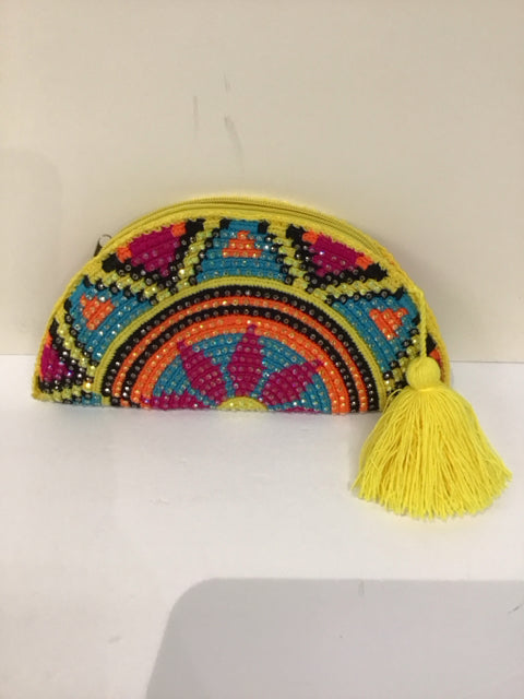 Multicolor Beaded Wrist Bag