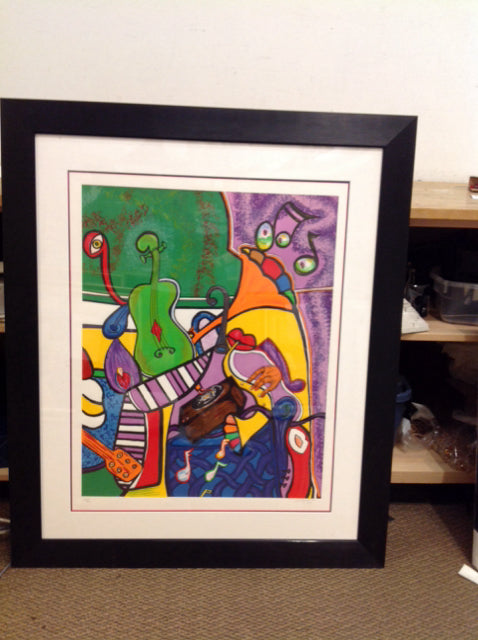 37.5x44.5 "Abstract Music" Tico Torres RARE