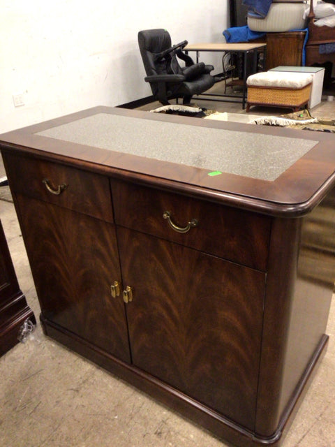 Vintage Bernhardt Stone Stop Server on Wheels