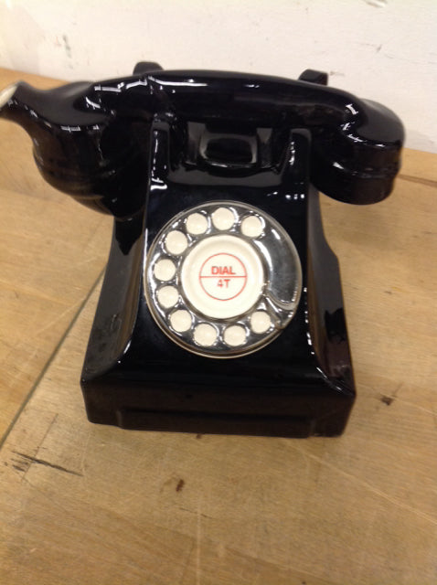 Tony Carter Black Ceramic Phone Teapot