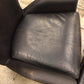 AS-IS West Elm Hemming Leather Swivel Chair & Ottoman (Some Wear)