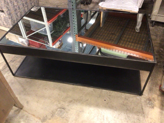 55" RH Gramercy Mirrored Top Coffee Table