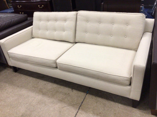 Max Home Cream Button Tufted Sofa