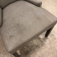 AS-IS Silver Fabric & Nailhead Chair(Light Soil/Pulled Threads)