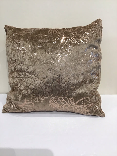 Mauve Pillow w/Sequins
