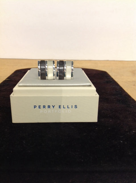 Perry Ellis Black/Grey Stone Cufflinks