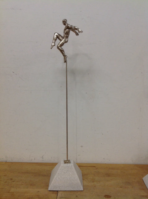 Metal Acrobat on Marble Stand