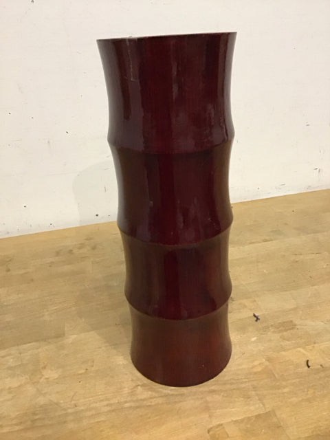 16" Red Bamboo Vase