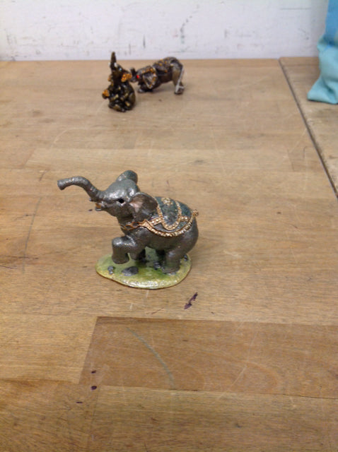 Enamel Elephant Trinket Box