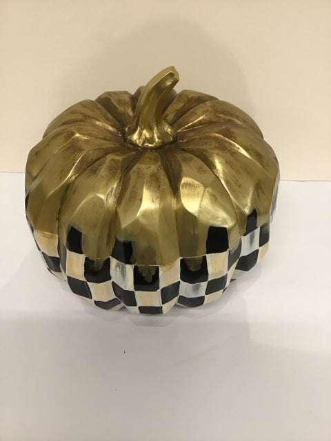 10" Mackenzie Childs Courtly Painted Pumpkin