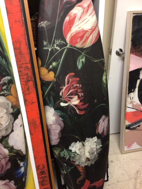Floral Surfboard Wall Decor