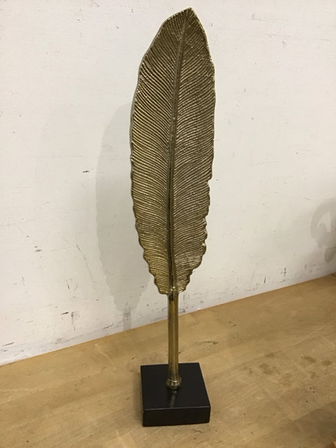 19" Metal Feather Sculpture