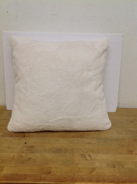 White Velour Plush Pillow